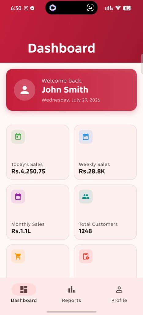 Sales Management splash screen — T.M. Cargo Nationwide Express