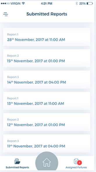 GainSafe submitted reports history list
